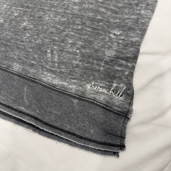 Free People Intimately More Chill Tank Top Grey Acid Wash Embroidered XS - Picture 4 of 10